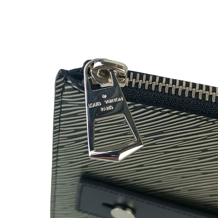 Louis Vuitton Clutch Pochette Plat Epi Platinum Epi Silver — view 8