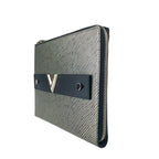 Louis Vuitton Clutch Pochette Plat Epi Platinum Epi Silver — view 2