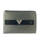 Louis Vuitton Clutch Pochette Plat Epi Platinum Epi Silver