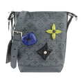 Louis Vuitton Climbing Hobo Cruiser PM Shoulder Bag Taurillon Leather Gray