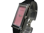 Gucci Watch Bangle Silver Pink Shell Dial Stainless Steel 2 Hands Quartz