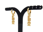 Fendi Earrings Graffiti Gold Metal Rhinestone — view 2