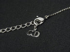 Dior Necklace Logo Cube Silver Metal Rhinestone — view 4