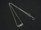 Dior Necklace Logo Cube Silver Metal Rhinestone — view 2