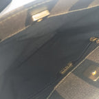 Fendi Tote Pecan 279 068 Brown Black Leather Vintage 2-Way Backpack Gold — view 7