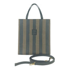 Fendi Tote Pecan 279 068 Brown Black Leather Vintage 2-Way Backpack Gold