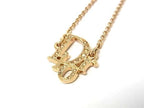 Dior Necklace Logo Gold Metal Rhinestone — view 2