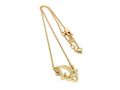 Dior Necklace Logo Gold Metal Rhinestone
