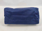 Prada Pouch Triangle Logo Blue Nylon White Tag Silver — view 3