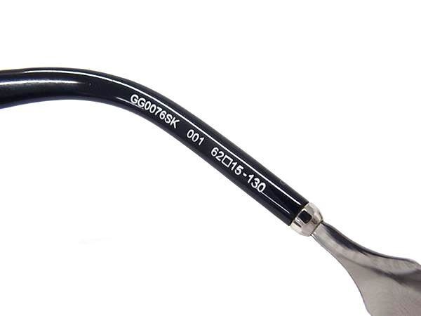 Gucci Sunglasses Interlocking Black Acetate Metal Asian Fit Eyewear — view 4