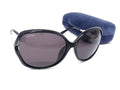 Gucci Sunglasses Interlocking Black Acetate Metal Asian Fit Eyewear