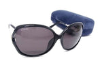 Gucci Sunglasses Interlocking Black Acetate Metal Asian Fit Eyewear