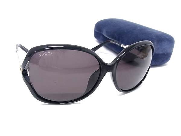 Gucci Sunglasses Interlocking Black Acetate Metal Asian Fit Eyewear