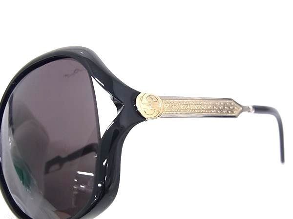 Gucci Sunglasses Interlocking Black Acetate Metal Asian Fit Eyewear — view 3