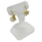 Dior Earrings MY Abcdior Tribal Initial Gold Plated White — view 3