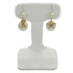 Dior Earrings MY Abcdior Tribal Initial Gold Plated White — view 2