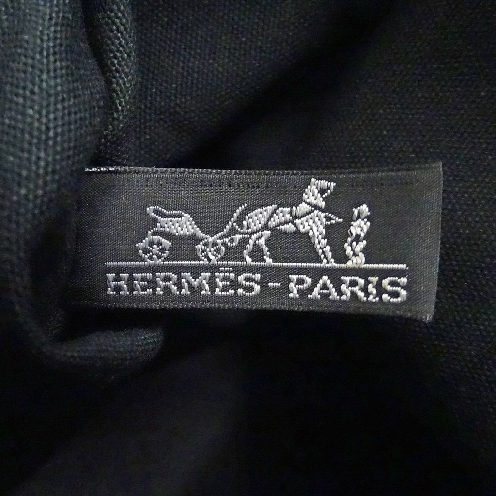 Hermes Tote Troca Horizontal MM Canvas Black — view 6