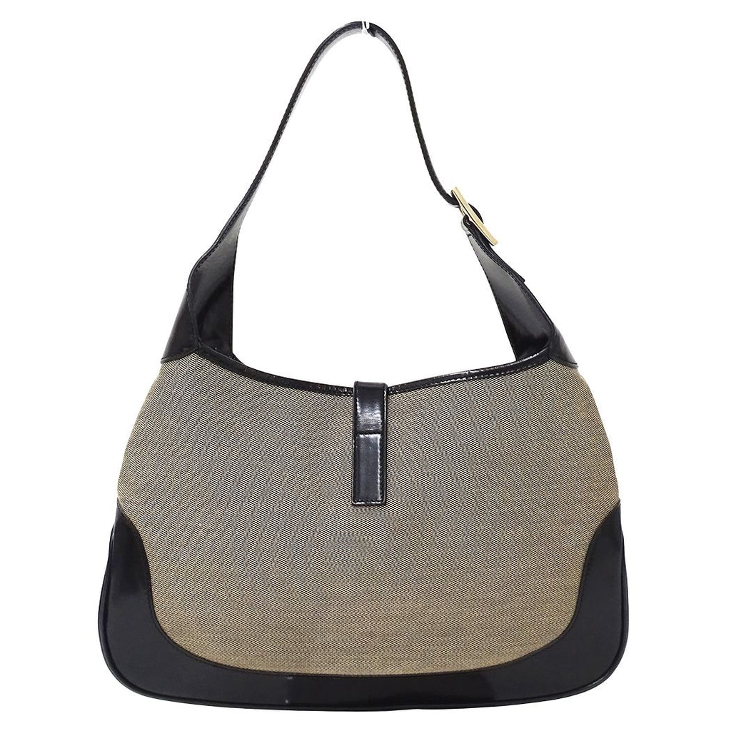 Gucci Shoulder Bag Jackie Canvas Beige Black — view 2