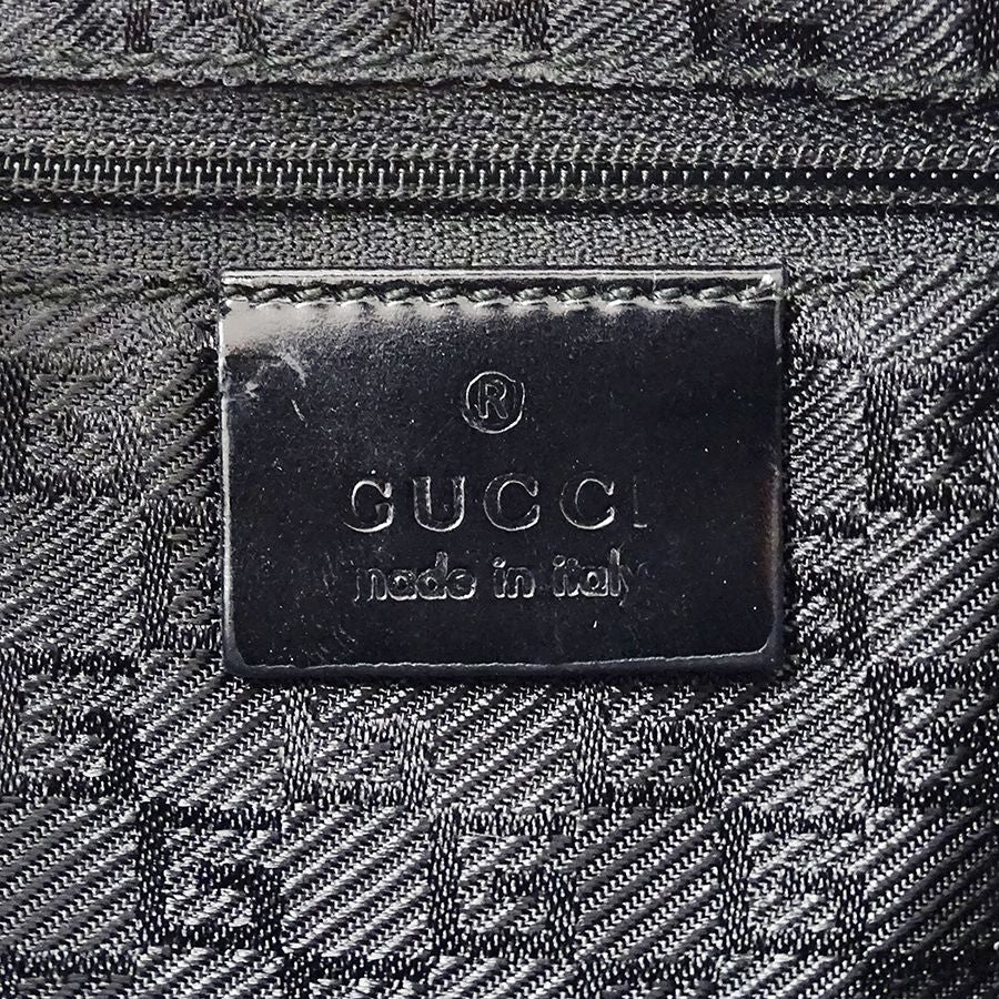 Gucci Shoulder Bag Jackie Canvas Beige Black — view 6