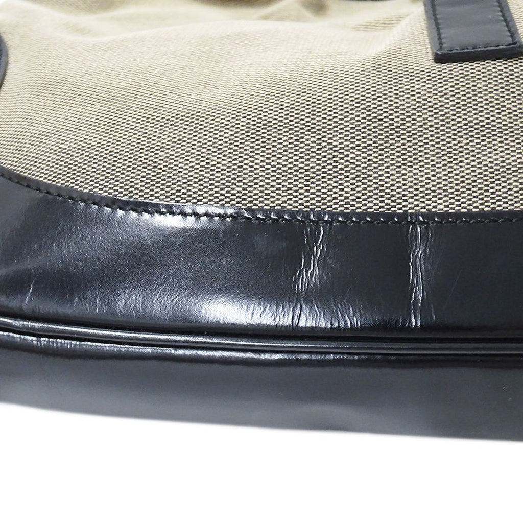 Gucci Shoulder Bag Jackie Canvas Beige Black — view 8