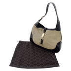 Gucci Shoulder Bag Jackie Canvas Beige Black — view 7