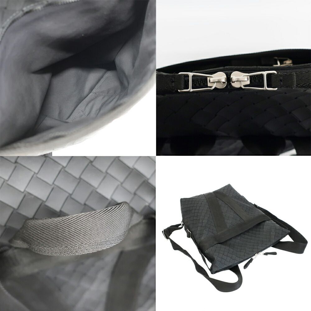 Bottega Veneta Ten New Lava Backpack Intrecciato Black Silver — view 7