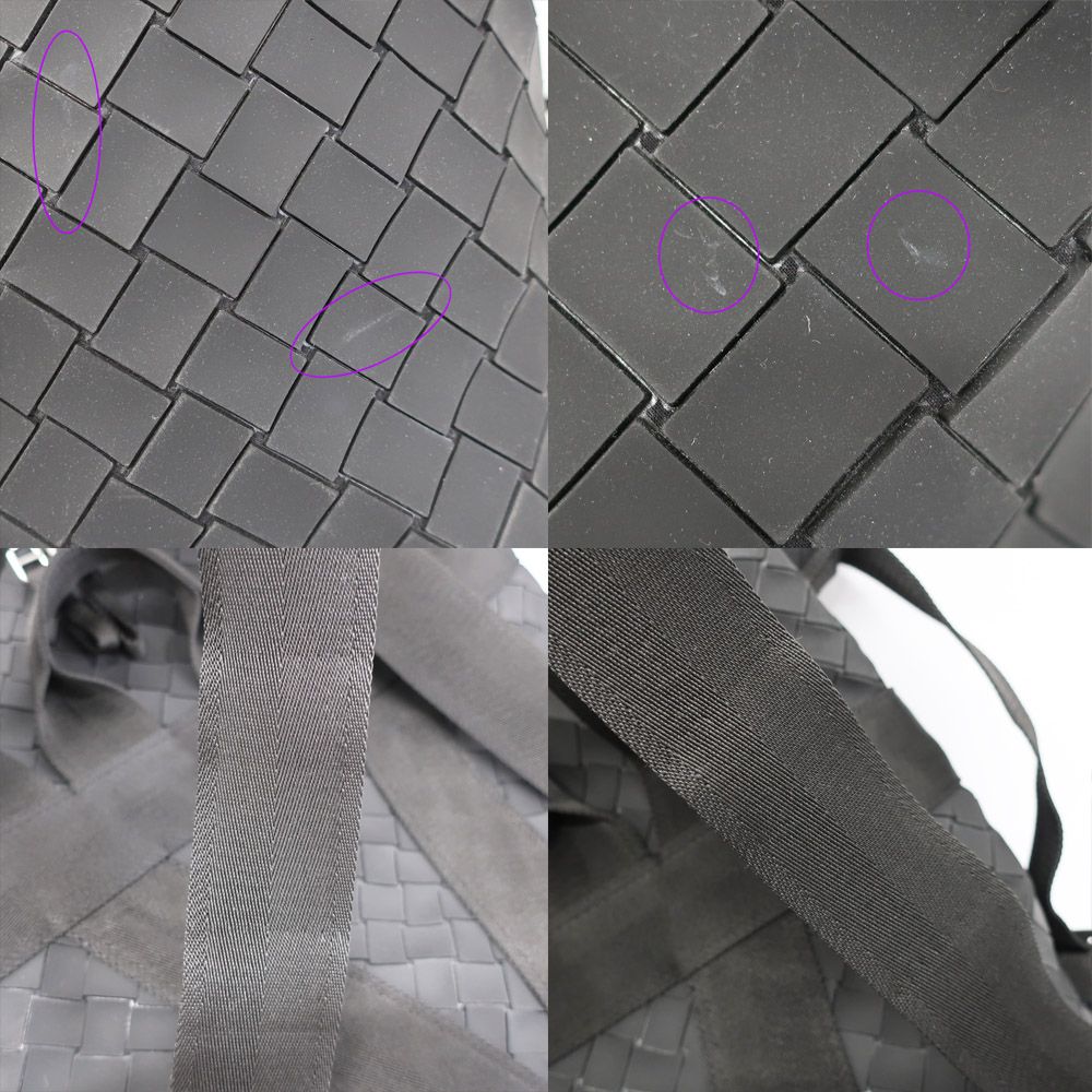 Bottega Veneta Ten New Lava Backpack Intrecciato Black Silver — view 9