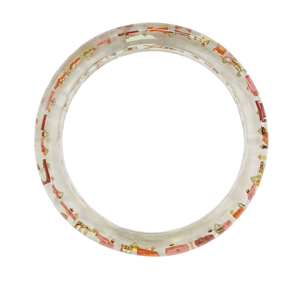 Louis Vuitton Bangle Bracelet Resin Ankle John Clear Pink — view 3