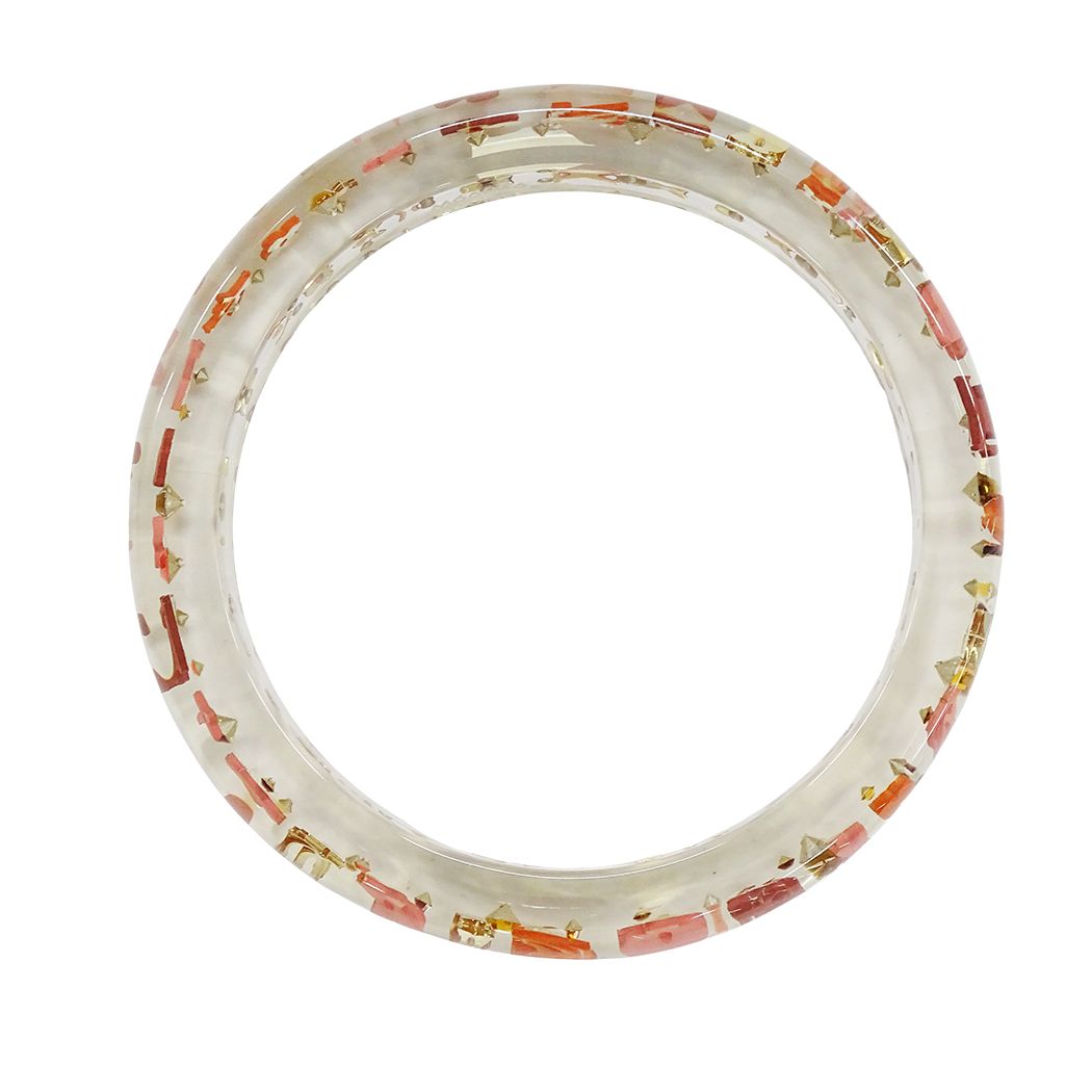 Louis Vuitton Bangle Bracelet Resin Ankle John Clear Pink — view 3