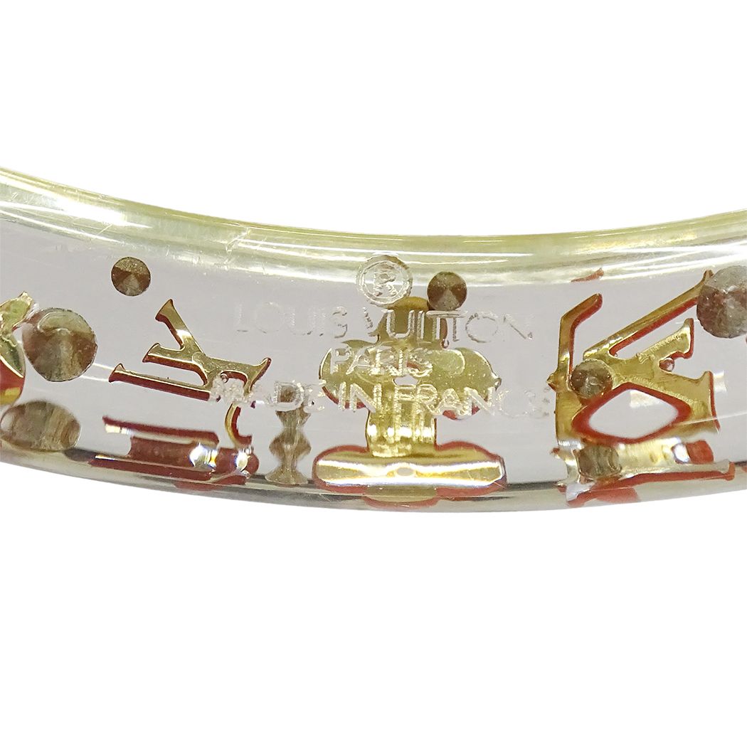 Louis Vuitton Bangle Bracelet Resin Ankle John Clear Pink — view 4