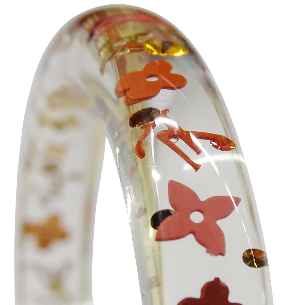 Louis Vuitton Bangle Bracelet Resin Ankle John Clear Pink — view 8