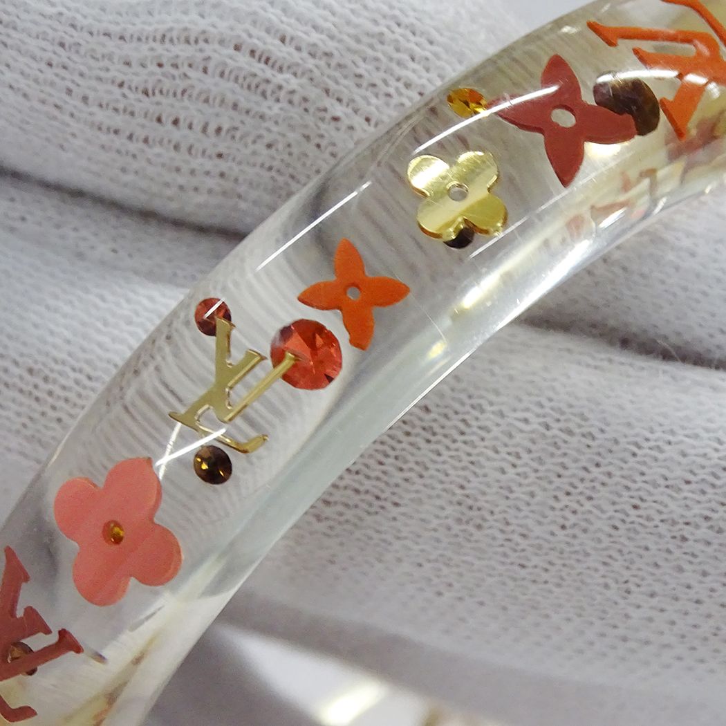 Louis Vuitton Bangle Bracelet Resin Ankle John Clear Pink — view 9