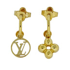 Louis Vuitton Earrings Blue Ming Gold Logo Feminine — view 2