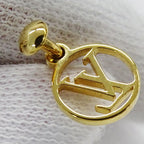 Louis Vuitton Earrings Blue Ming Gold Logo Feminine — view 8