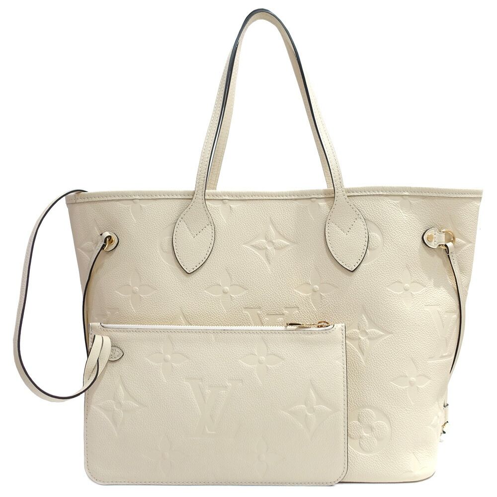 Louis Vuitton Neverfull MM Empreinte Cream GD Pouch Tote