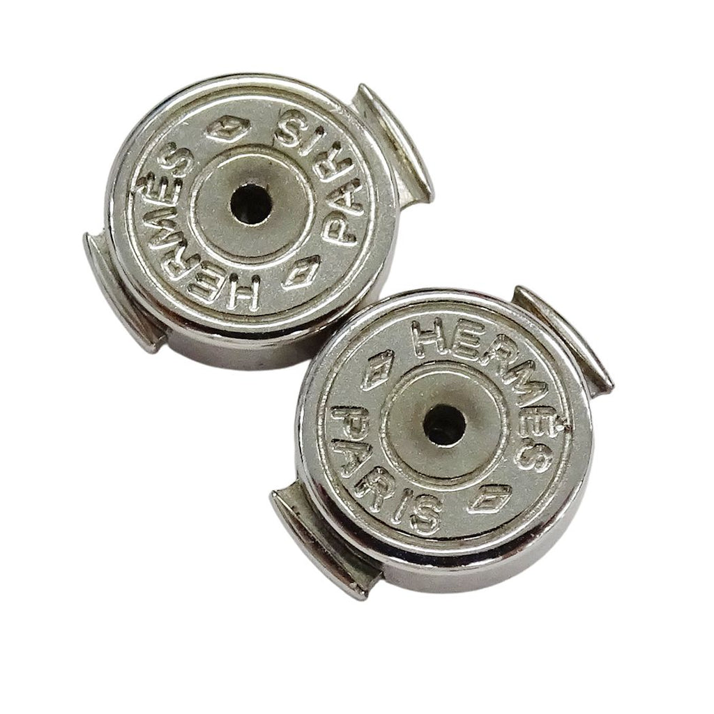 Hermes Earrings Cage Ash Cube Green Silver Small Delicate — view 7