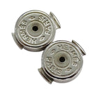 Hermes Earrings Cage Ash Cube Green Silver Small Delicate — view 7
