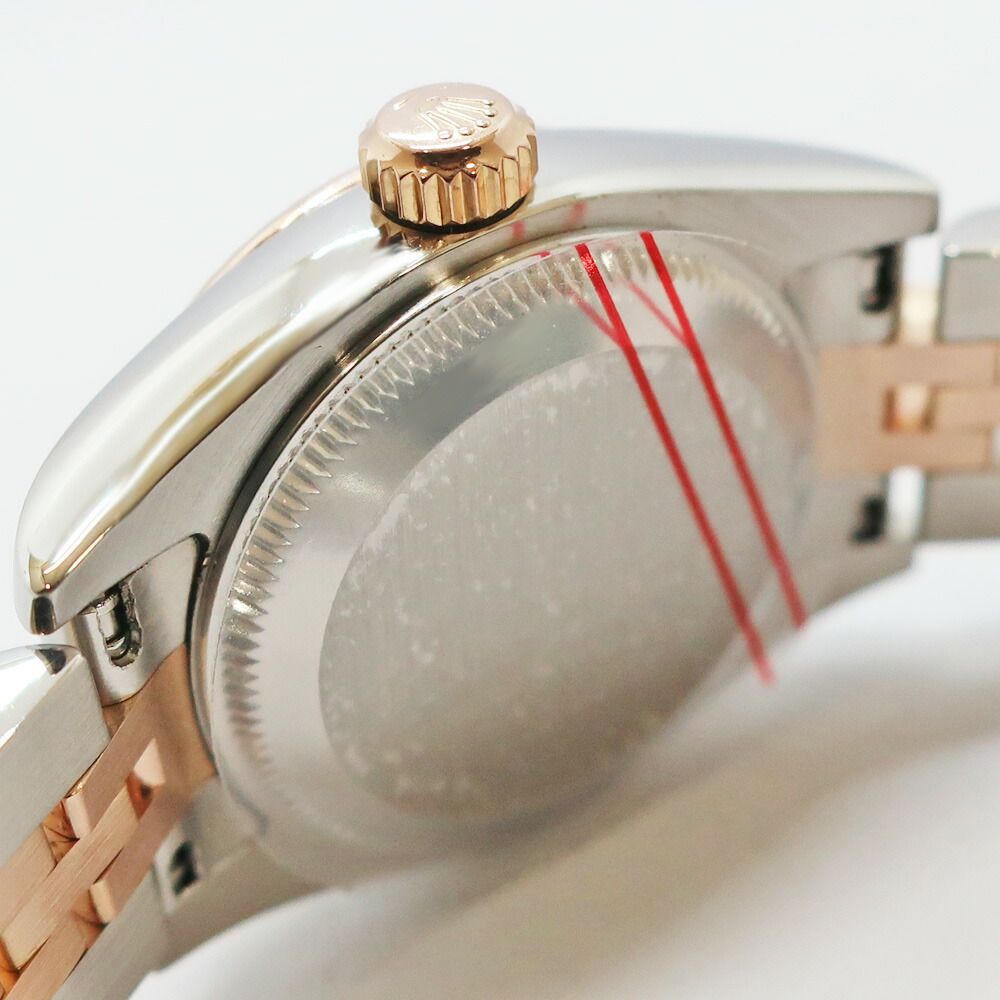 Rolex Ten Polished Datejust 26 D No SS PG Black Automatic Winding Watch — view 4