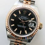 Rolex Ten Polished Datejust 26 D No SS PG Black Automatic Winding Watch — view 2