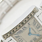 Cartier Ten Finished & Battery Replaced Tank Francaise SM 18k White Gold — view 5
