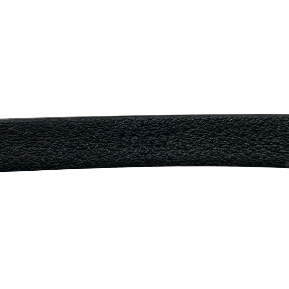 Louis Vuitton Bracelet Neogram Leather LV Logo Noir Black Silver — view 6