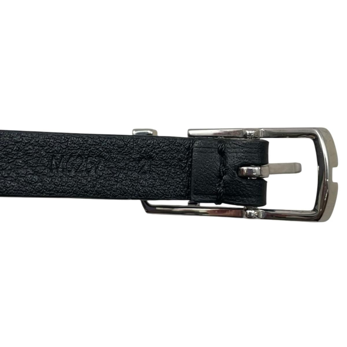 Louis Vuitton Bracelet Neogram Leather LV Logo Noir Black Silver — view 5