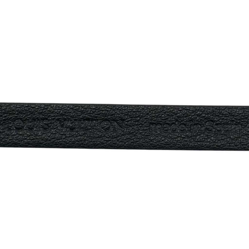 Louis Vuitton Bracelet Neogram Leather LV Logo Noir Black Silver — view 7