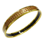 Hermes Bangle Enamel PM Metal Gold Red Cloisonne Bracelet — view 2