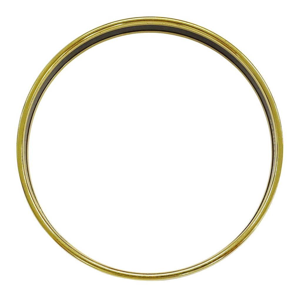 Hermes Bangle Enamel PM Metal Gold Red Cloisonne Bracelet — view 4