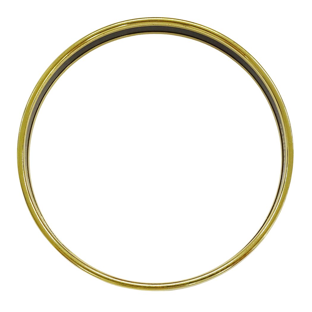 Hermes Bangle Enamel PM Metal Gold Red Cloisonne Bracelet — view 4