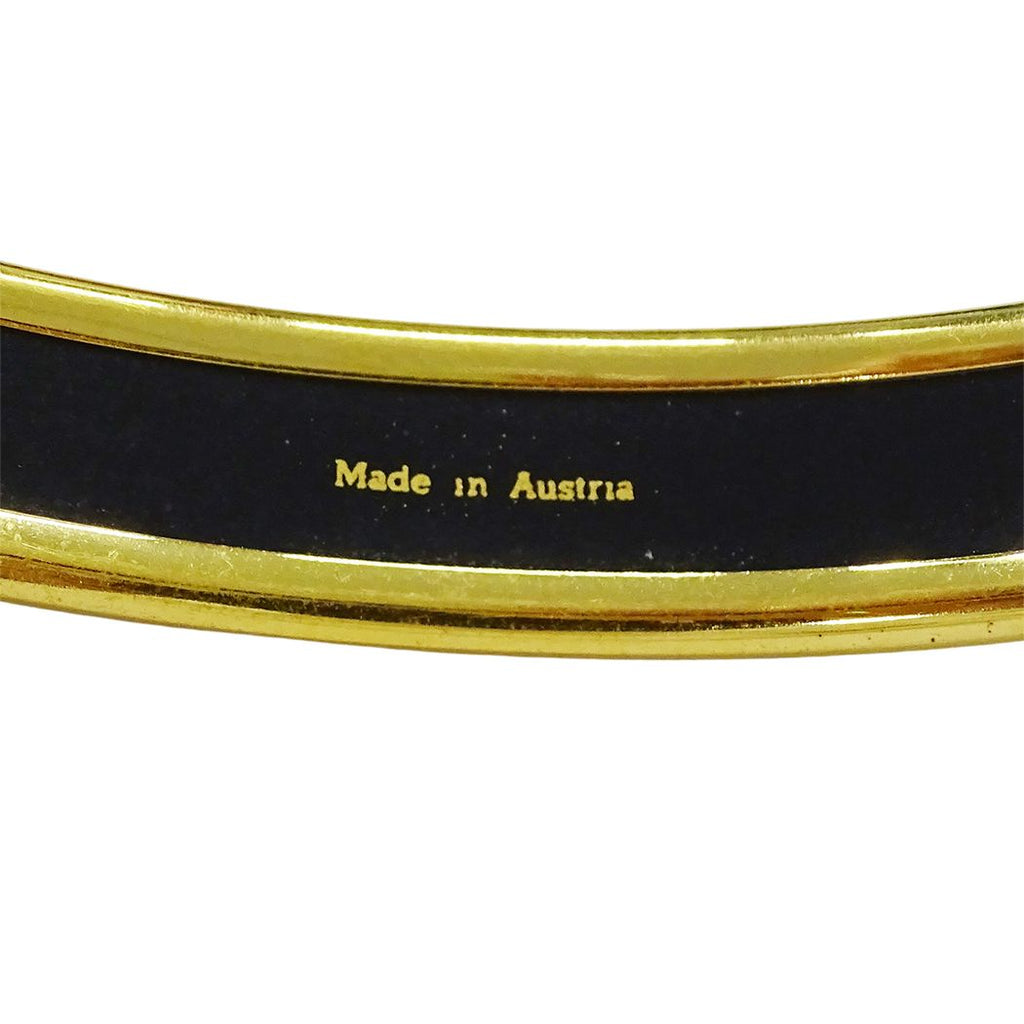 Hermes Bangle Enamel PM Metal Gold Red Cloisonne Bracelet — view 5