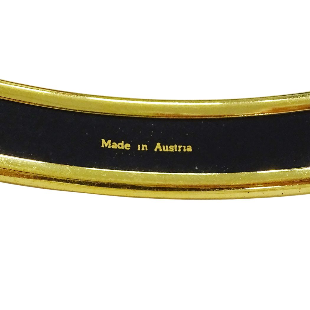 Hermes Bangle Enamel PM Metal Gold Red Cloisonne Bracelet — view 5