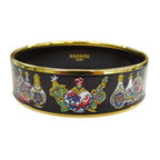 Hermes Bangle Enamel GM Metal Gold Black Multi Jar Cloisonne Bracelet — view 2