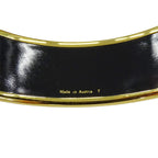 Hermes Bangle Enamel GM Metal Gold Black Multi Jar Cloisonne Bracelet — view 6